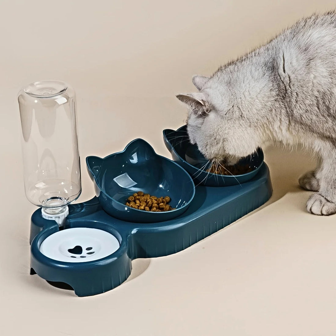 Pet Bowl with Water Bottle